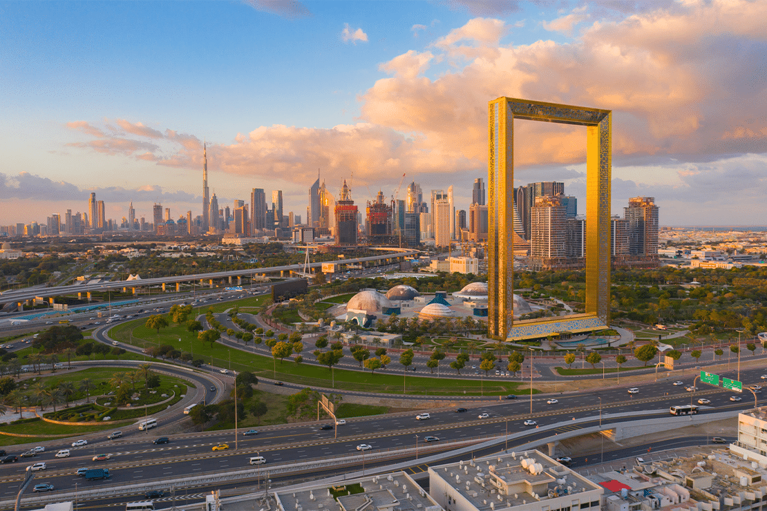 dubai frame in the UAE